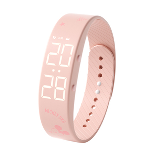 迪士尼学生运动手环米奇手表男女无声震动闹钟电子表小学生男儿童