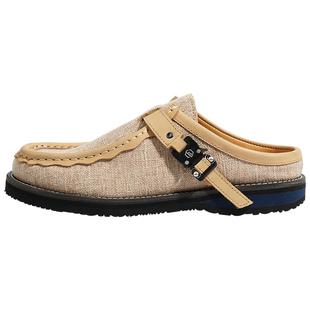 BLESS SHOE X FLOAT Wallabee Mules复古风袋鼠拖鞋厚底包头拖鞋