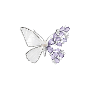 气质珍珠款蝴蝶胸针女西装大衣奢华高档大气别针新款小众精致配饰