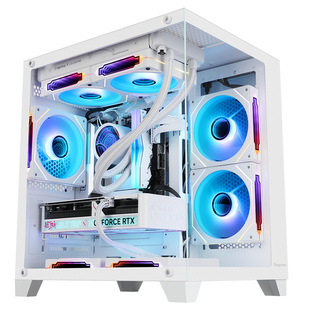 鑫谷U502无立柱海景房台式主机电脑机箱全侧透MATX小机箱支持240
