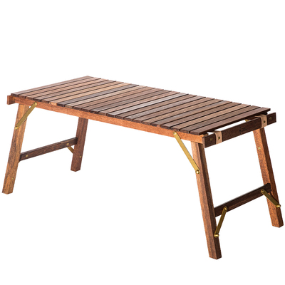 TNR户外便携式折叠实木蛋卷桌