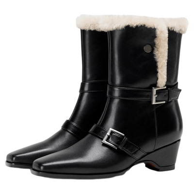 millies妙丽女靴加绒保暖棉靴