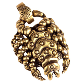 莲师火焰九头铁蝎子铜西藏饰品手工复古个性项链吊坠钥匙挂件男女