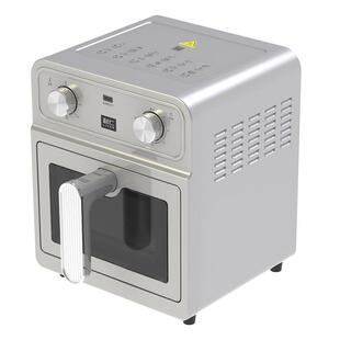 利仁小钢人不锈钢空气炸锅家用0涂层新款大容量双热源可视电炸锅