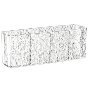 药膏收纳盒透明分格桌面条状药品整理神器家用管状软膏药物置物架