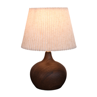 美式复古布艺台灯卧室床头灯中古风高级感主卧床头柜台灯2024新款