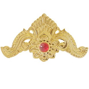 古风坦领汉服发冠敦煌头饰供养人发饰女唐妆嫦娥玉兔发簪国风发钗