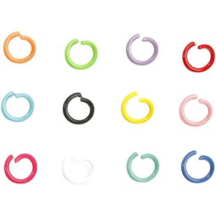 Diy自制钥匙扣挂件马卡龙色8mm金属烤漆小单圈连接环开口C圈配件