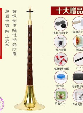 初学者锁啦乐器唢呐初G学演奏级送礼包到手吹乌木