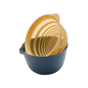 网红双层沥水篮塑料洗菜篮水果盘创意水果篮厨房果篮洗菜盆菜篮子