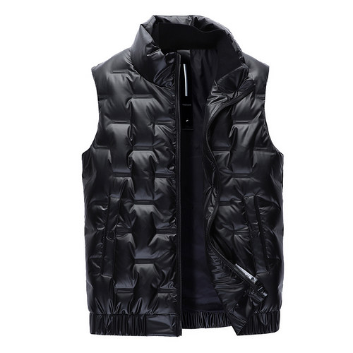 雅鹿男装羽绒马甲男2025年冬季青年保暖防风亮面免洗外穿马夹外套