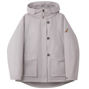 NAUTICA/诺帝卡女装25冬季新品仿桃皮绒保暖新潮三合一外套54JO03