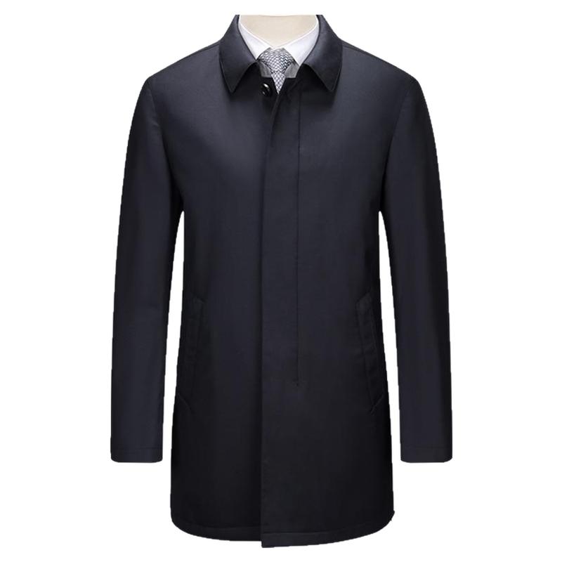 鼎铜商务中长羽绒服翻领