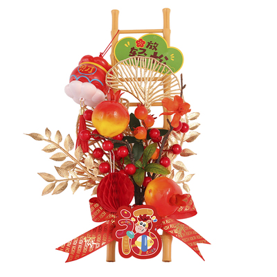 2026马年新年装饰布置梯子摆件