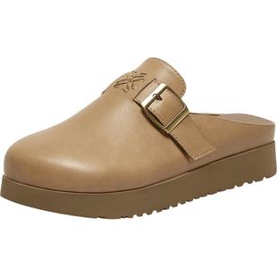 百思图2025夏季商场新款休闲包头穆勒鞋半拖外穿女凉拖鞋D3022BH5