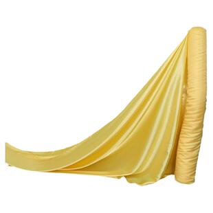 垂感浅黄色绸缎布料绸布绸子礼盒内衬丝绸布防尘布装饰婚庆背景布