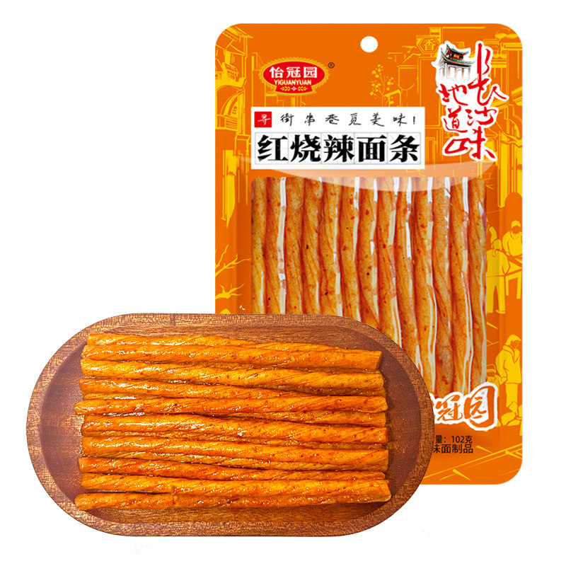 怡冠园红烧辣面条大袋整箱辣条
