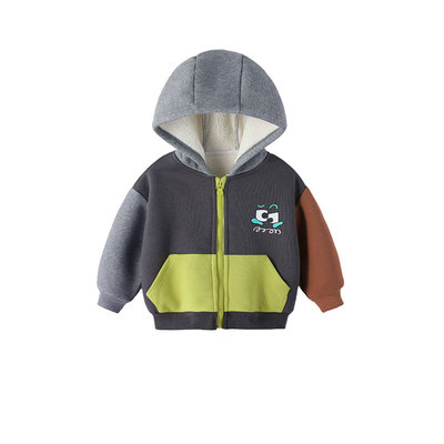 懿琪宝贝男冬季连帽休闲风