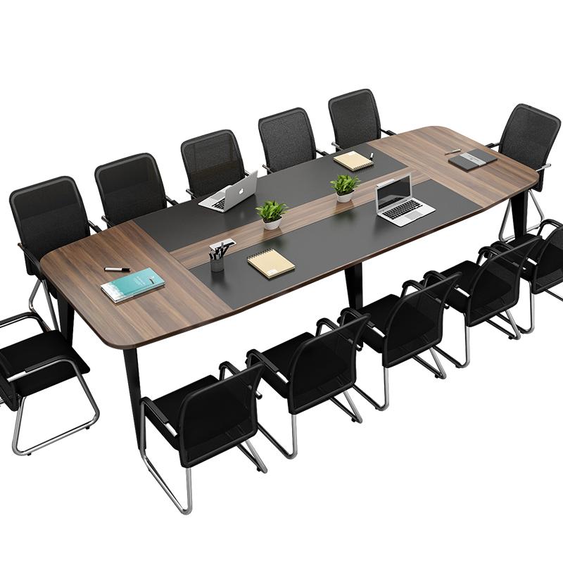 会议桌长桌现代简约北欧大型轻奢小型实木办公室长条培训桌椅组合