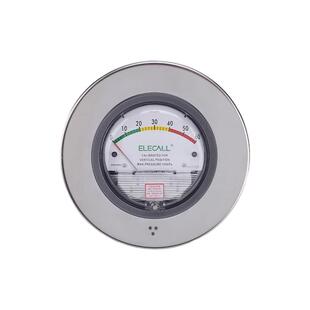 伊莱科304不锈钢差压表安装面板方形圆形压差表配套安装盒子套装