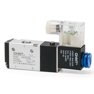 正泰电磁阀4v210-08气动换向气阀控制器开关24v二位五通电子阀220