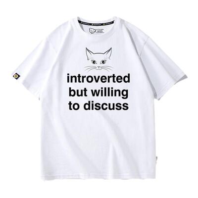 猫咪英文撸猫猫奴短袖