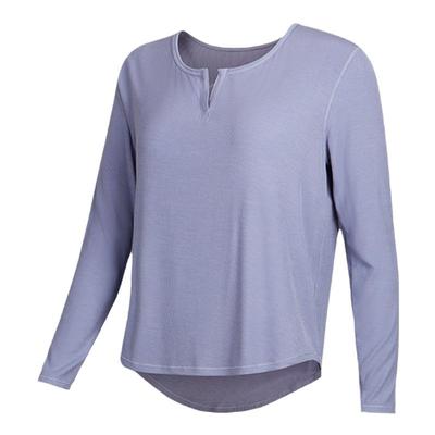 Keep健身运动长袖T恤女时尚V领