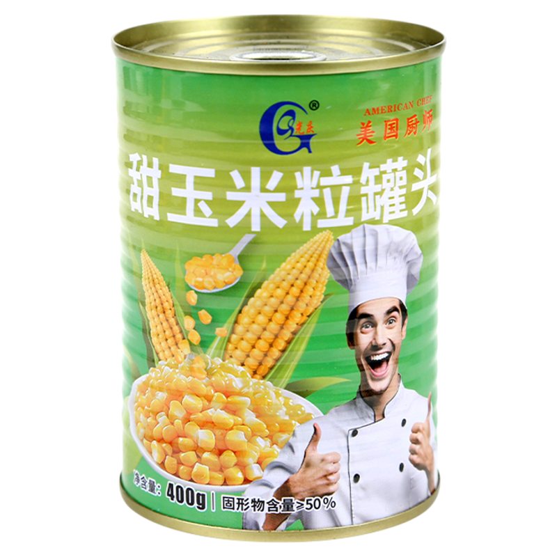 甜玉米粒罐头即食水果玉米轻食配料免煮低脂脱皮代餐健身商用400g