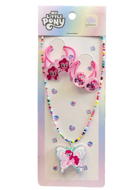 小马宝莉彩色项链发圈女闪灯蝴蝶