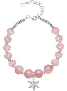 周六福S925银玛瑙手链女