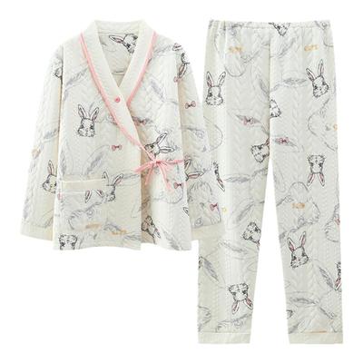 月子服空气棉秋冬产后纯棉产妇哺乳睡衣冬款可外穿喂奶孕妇家居服