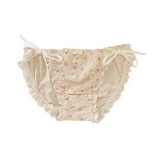 森日和叶纯欲绑带2026年新款女士三角裤小碎花可爱内裤女生纯棉裆