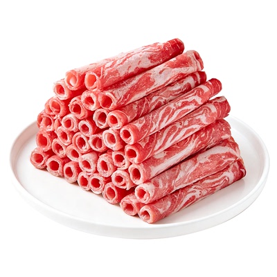 小牛彼德原切安格斯牛肉卷羊肉卷组合进口无添加肥牛卷羊肉片火锅