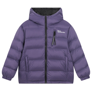 男童冬季90白鸭绒短款防水连帽羽绒服2025新款青少年儿童防寒外套