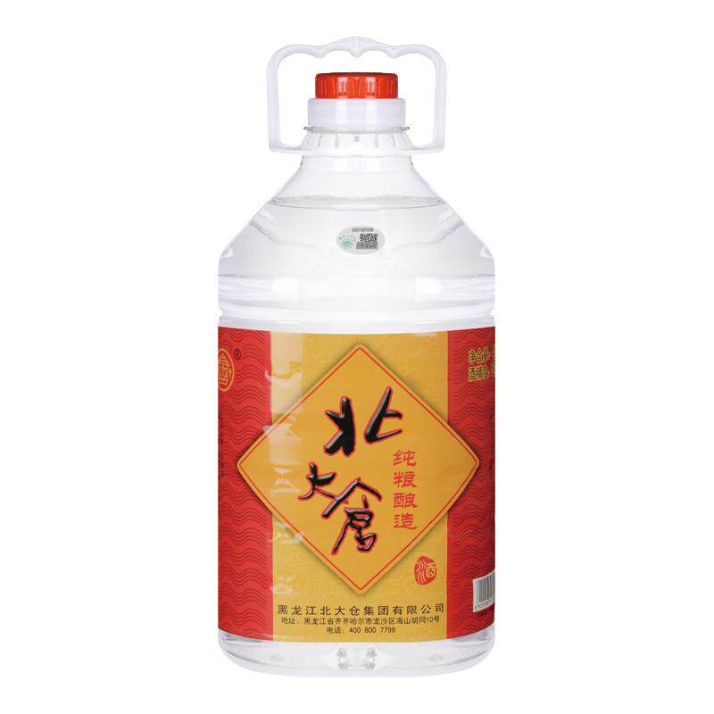 北大仓酒商超餐饮白酒散酒52度浓香4L白酒散装桶白酒泡药纯粮白酒