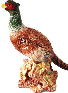 欧式田园野鸡摆件陶瓷装饰釉下彩