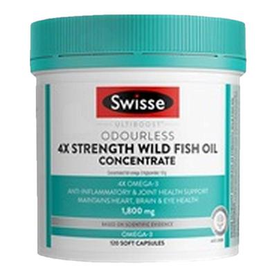 Swisse斯维诗四倍深海鱼油omega3高浓度胶囊成人女dha护心眼脑