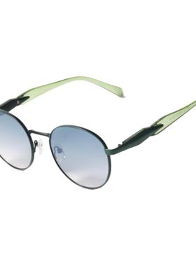 撞色设计UV400圆形小众太阳眼镜