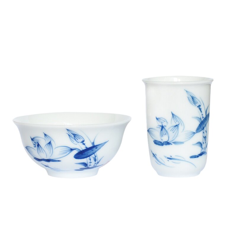 手绘闻香杯品茗杯套组