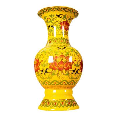 中成陶瓷供佛花瓶佛堂客厅摆件