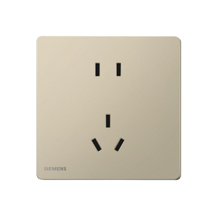 西门子插座开关荟辰系列香槟金超薄家用面板一开五孔USB卧室客厅