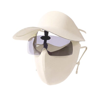 全脸防晒空顶帽一体式面罩女夏