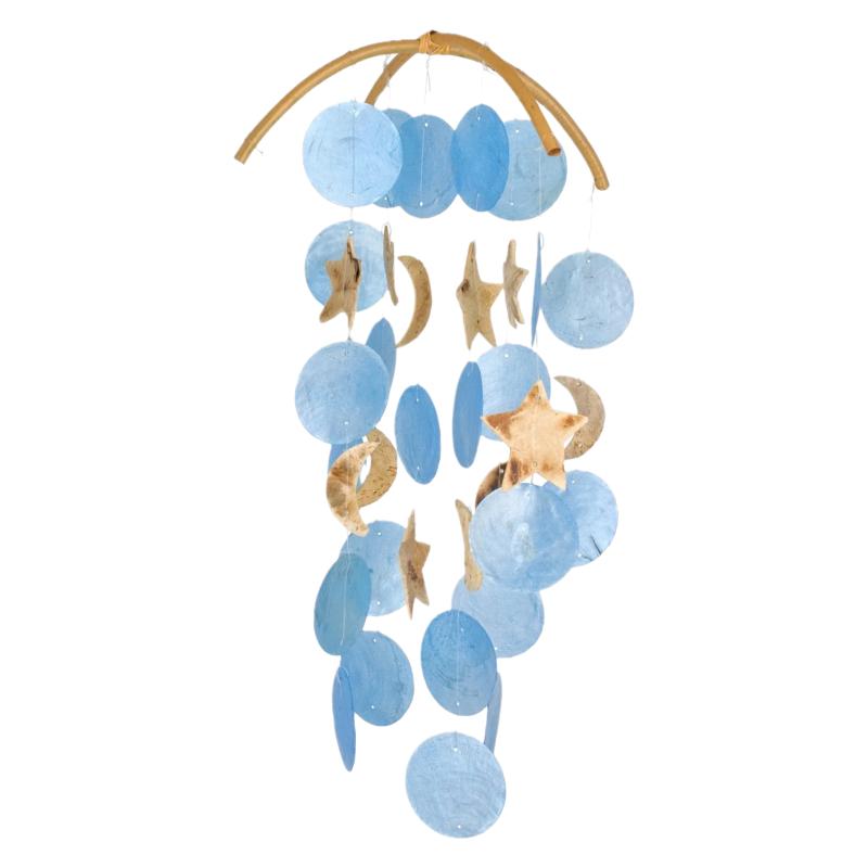 纽约下城公园进口无限遐想手工制作贝壳星月装饰风铃挂饰礼物两色
