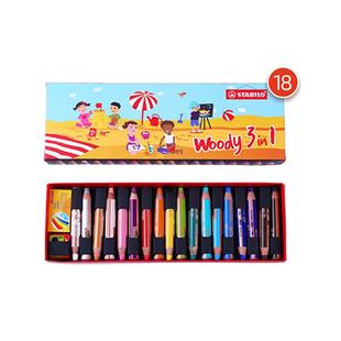 【新年礼物】stabilo思笔乐蜡笔幼儿园专用油画棒儿童安全无毒不脏手水洗水溶性重彩油画绘画玩具宝宝涂鸦笔