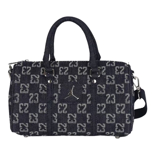 Jordan耐克单肩包男包女包满印花复古牛仔运动包手拎包IZ8440-455