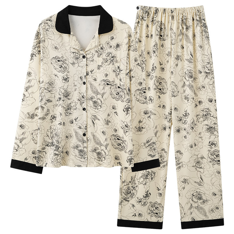 产后月子服睡衣女春秋季怀孕期喂奶哺乳纯棉夏天带胸垫长袖家居服