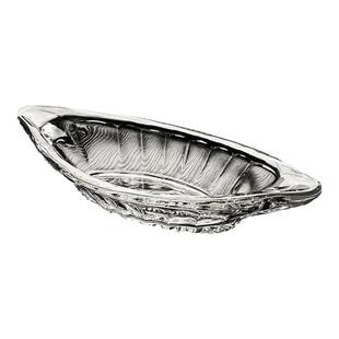 水晶玻璃碟小果盘水果盘香蕉船碗椭圆形船型木瓜器皿托盘船形盘子