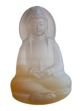 天然红玛瑙观音吊坠本命年礼饰品