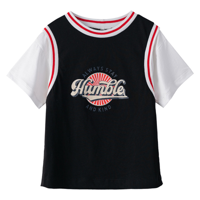 熙熙妈夏季运动风短袖t恤母女装