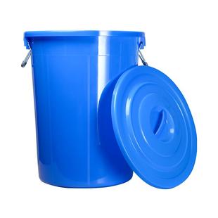 大号圆形垃圾桶户外环卫工业大容量家商用厨房加厚带盖塑料收纳桶